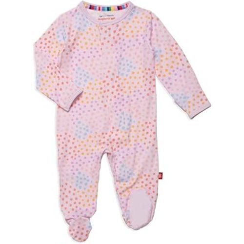 Magnetic Me Girls Modal Magnetic Baby Footie Pajamas | Silky Soft Modal Fabric | Baby Sleepers Available Sizes PRE - 24M