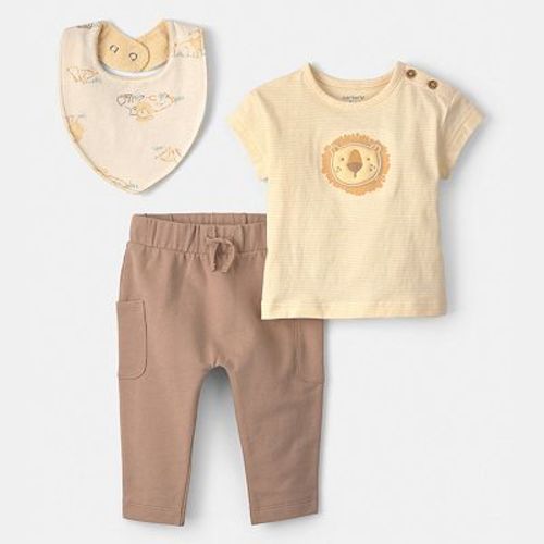 Baby Carter's 3-Piece Lion Top, Pant & Bib Set