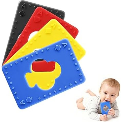 Silicone Teething Toys for Babies, Baby Teething Toys for 0-6 6-12 Months BPA Free Baby Teether Sensory Toys for Babies