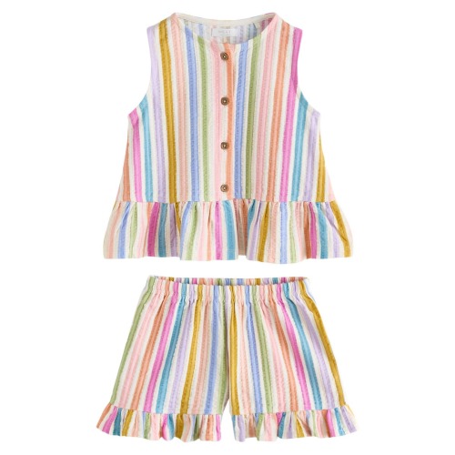 Kids' Rainbow Vest & Shorts Set