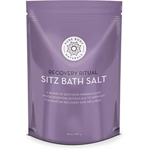 Sitz Bath Salt – Postpartum Care and Hemorrhoid Treatment – Natural Soak for Self Care and Hemmoroid Treatment - Post Partum Essentials, 32 Oz, by Pure Body Naturals
