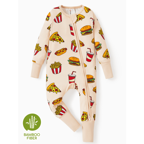 PatPat Baby Clothes Pajamas with Bamboo Viscose Footed & Footless 2-Way Zipper Footies Sleep N Play Pajamas Baby Boy Girl Gifts Newborn 0-3 Months