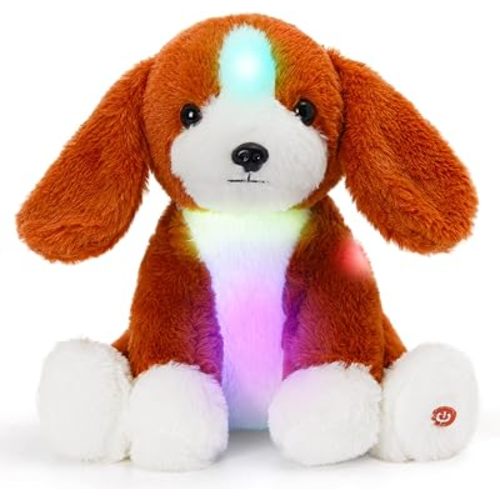 11" Glowing Beagle Plush Toy Stuffed Animal Led Light Doll Soft