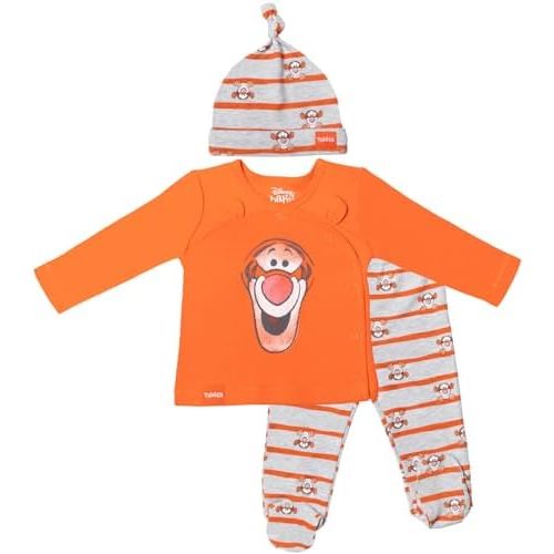 Disney Winnie the Pooh Tigger Baby Jacket Pants and Hat 3 Piece Outfit Set Newborn to Infant