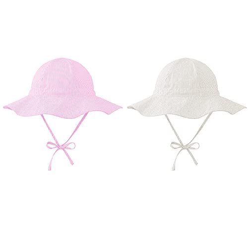 Zando Baby Sun Hat UPF 50+ Toddler Sun Protection Bucket Hats for Boys Girls Infant Wide Brim Beach Hat Baby Bucket Hat 0-4T