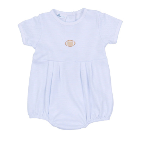 Magnolia Baby - Touchdown Cutie Embroidered Bubble - Light Blue