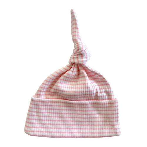 Pink Stripe / Organic Ribbed Beanie