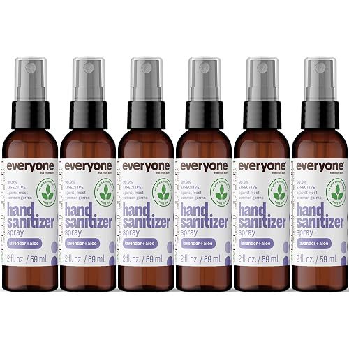 Everyone Hand Sanitizer Spray, Lavender & Aloe, 2 oz 6-Pack