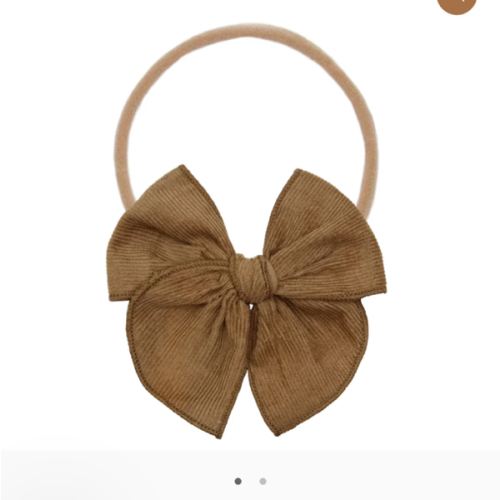 Heirloom Bow - Walnut Corduroy Headband