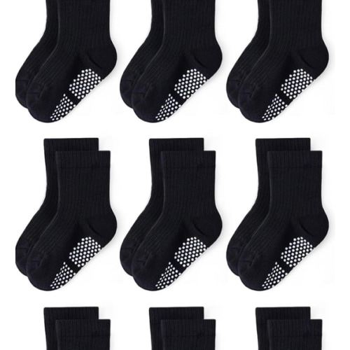 Baby Toddler Essentials Non-Slip Crew Socks for Unisex Boys Girls