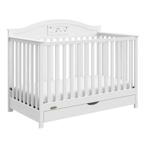 Graco Story Customizable 5-in-1 Convertible Crib with Drawer White