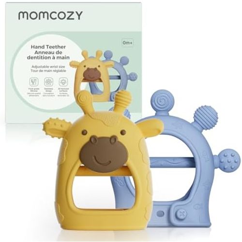 Momcozy Baby Teether Toys | Food Grade Silicone Teething Relief 0-6 Months