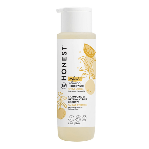 The Honest Company Refresh Shampoo + Body Wash Citrus Extracts Coconut Oil