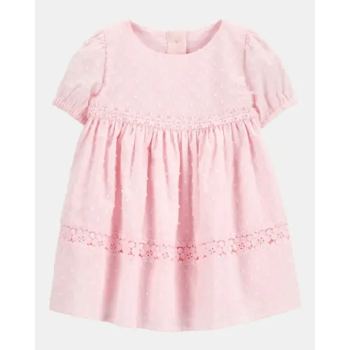 Baby Textured Babydoll Dress- Pink - OshKosh B'gosh | Carter's
