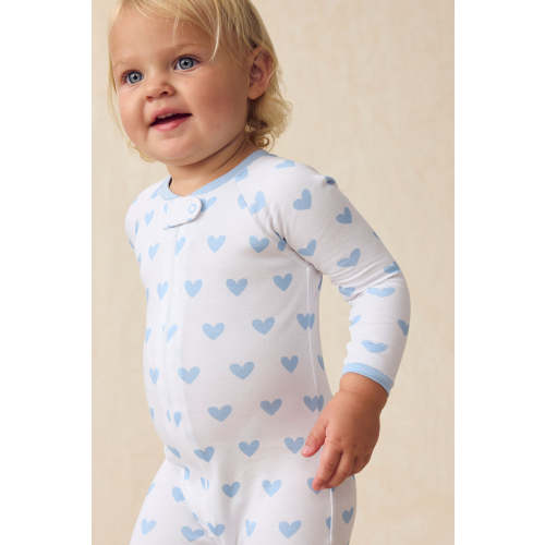 LAKE | Baby | Pima Cotton Pajamas | English Rose Stripe Baby Sleeper