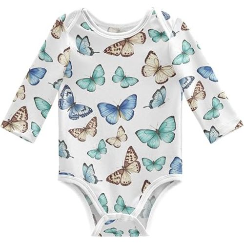 Baby Girls Boys Bodysuit Cotton Long Sleeve Rompers One Piece Baby Clothes Outfits for Newborn Infant 0-24 Month