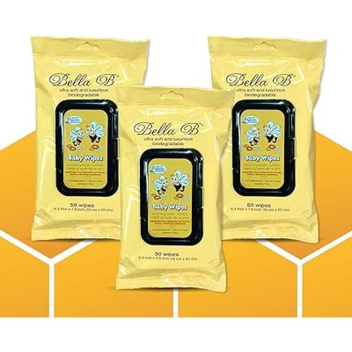BELLA B Baby Diaper Wipes Bundle 3-Piece - Natural Baby Wipes - Organic Baby Wipes - Baby Cleaning Wipes - Soothing Wipes - Diapers Wipes - Infant Wipes - Alcohol-Free Baby Wipes Natural