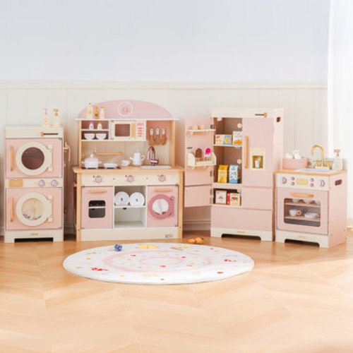Kitchen Playset With Refrigerator, Dishwasher, Washer and Dryer playset. Wooden Play Kitchen & Accessories Set | Wayfair