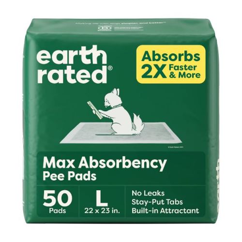 Earth Rated Max Absorbency Training Pee Pads - Large - Scented for Odor Control - 50ct