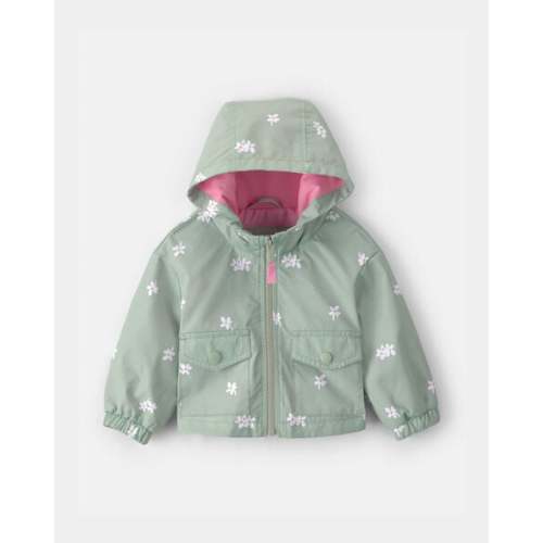Baby Girl Floral Windbreaker - Green | Carter's