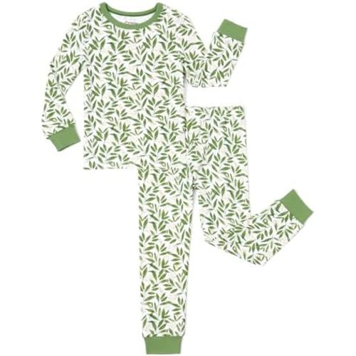 PATPAT Bamboo Viscose Pajama Set for Toddlers with Improved Tensile Strength, Snug Fit Pjs Sleeper for Baby Boys Girls Kids