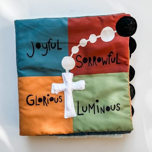 Rosary Quiet Book for Babies and Toddlers - Explore The Mysteries of The Rosary Through Play - Interactive Faith-Based Sensory Learning - Ideal for Family Prayer and Baptism Gifts