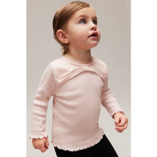 BOW-DETAIL JERSEY TOP