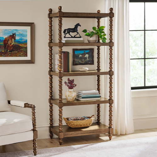 The Pioneer Women Harper Open Bookcase, Homestead Brown