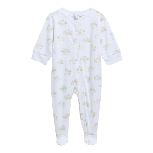 Pima Cotton Zip Footie, 0-3M