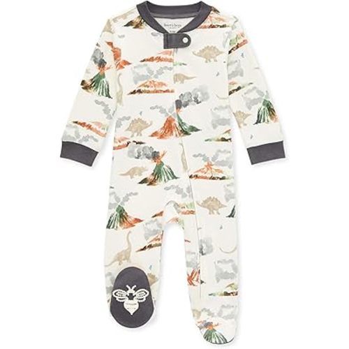 Burt's Bees Baby Boys' Sleep and Play Pjs, 100% Organic Cotton One-piece Zip Front Romper Jumpsuit Pajamas