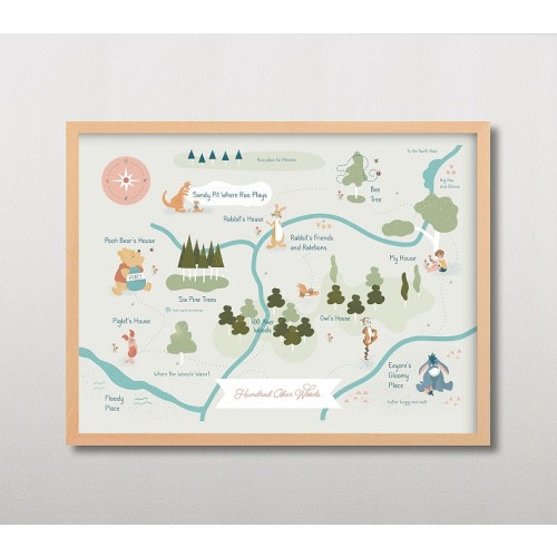 Minted® Disney's Winnie the Pooh Hundred Aker Woods Wall Art by Char-Lynn Griffiths
