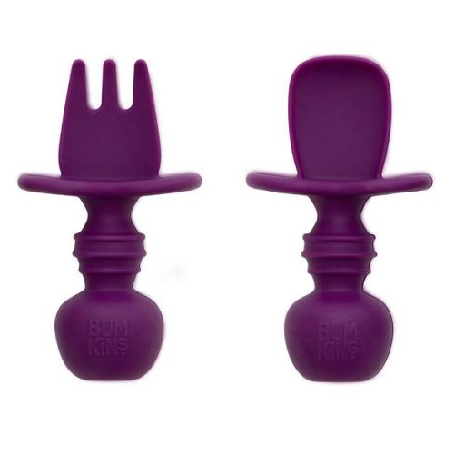 Bumkins Silicone Chewtensils - Purple
