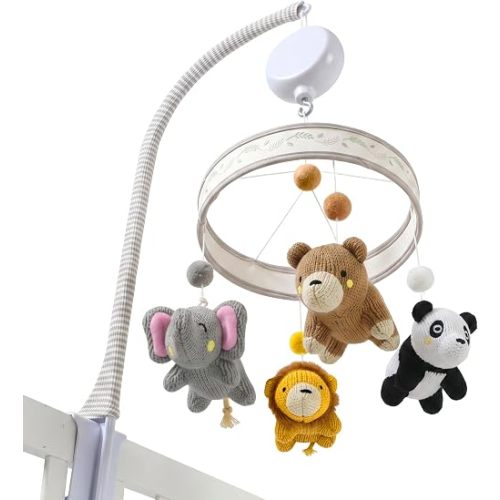 let's make Safari Crochet Crib Mobile with Music Box & Clamp-On Holder