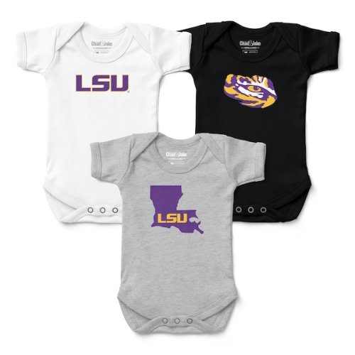 LSU Tigers Chad & Jake Newborn & Infant 3-Pack Bodysuit Set