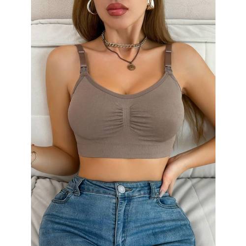 Moonlight & Mama 3pcs Maternity Simple Solid Comfort Nursing Bras | SHEIN USA