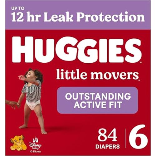 Huggies Little Movers Diapers Size 6, 84 Count