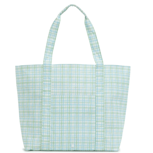 TRVL Jumbo Tote - X-Large Tote - Classic Plaid Green