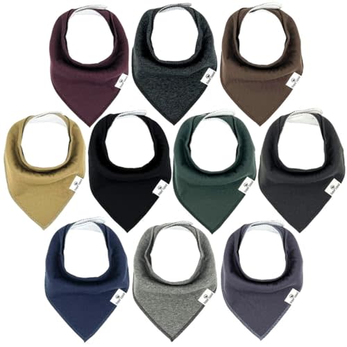 DiaperSquad's Baby Bibs for Drooling and Teething, Bibs for Boys, Baby Girl - Solid Cotton Baby Drool Bibs