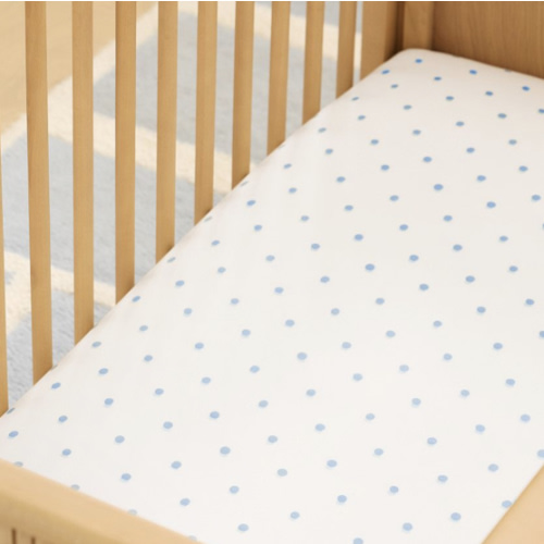 Organic Shadow Dot Crib Fitted Sheet