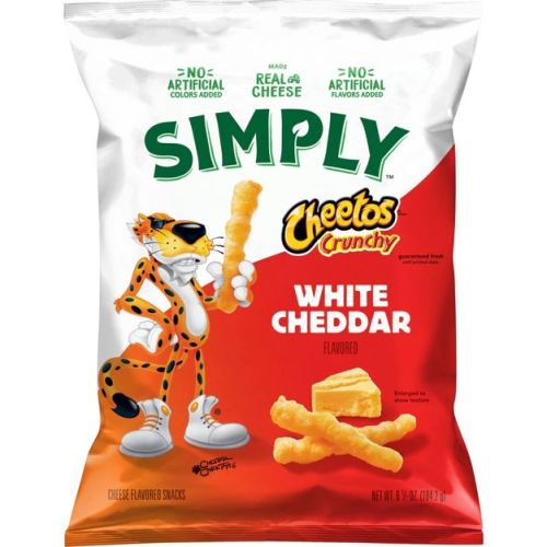 Cheetos Simply Crunchy White Cheddar Puffed Snacks - 6.5oz