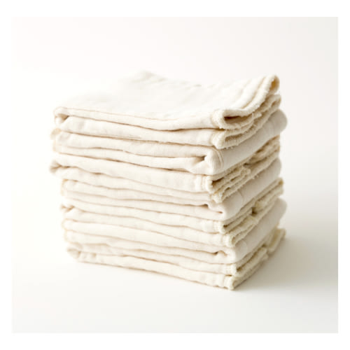 Organic Cotton Prefold Diapers | New (For Burp Cloths)