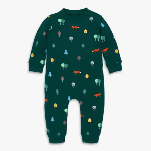 Baby sweatshirt romper in woodland friends | Primary.com