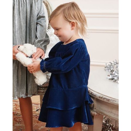 Baby Long Sleeve Velvet Dress