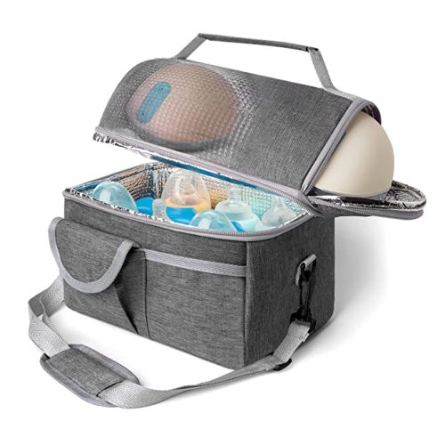 Amazon.com: Wearable Breast Pump Bag with Cooler, Compatible with Willow, Elvie, Momcozy Breast Pump, Insulated Storage Container Case for Hand Free Breast Pump : Baby