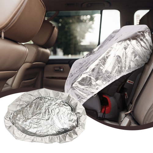 Baby Car Seat Sun Shade Cover Reflective Cooling Seat Protector Universal Elastic Fit Sun Protection Shield for Infant Car Seats