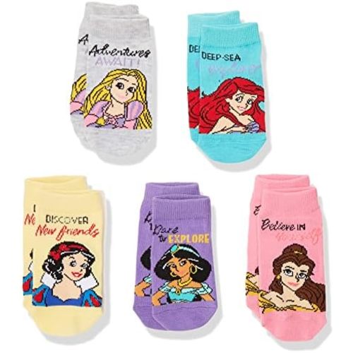 Disney Girls' Disney Princess 5 Pack Shorty Socks