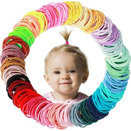 Amazon.com: 200PCS Small Hair Ties,No Crease Baby Hair Ties,Elastic Hair Ponytail Holder Hair Accessories for Baby Girls Infants Toddlers Kids : Baby