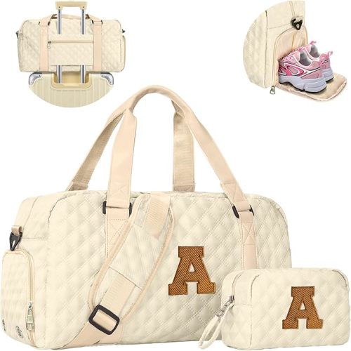 Elilier Mom Gifts Women Girls Travel Duffle Bag: Weekender Overnight Bag, Gym Dance Gymnastics bag for Girl Teens, Personalized guaduation gift for Her
