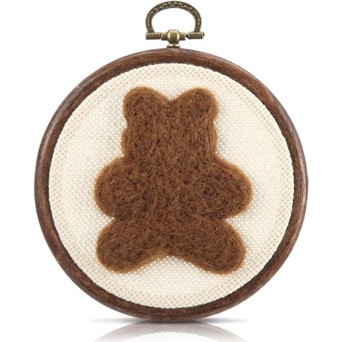 Chunful Felted Bear Nursery Wall Decor Cute Wall Art Decorative Artwork for Nursery Themes Bathroom Living Room Classroom Home Decoration