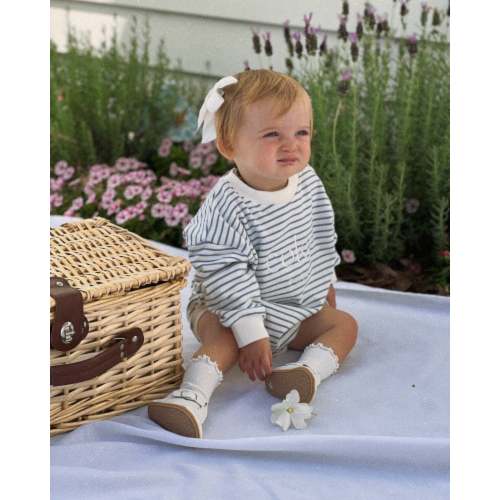 Sailor Romper - Blue Stripe